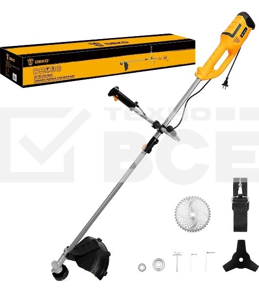 Триммер электрический Deko DKTR1250 MAX аккум. реж.эл.:нож