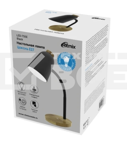 Светильник настольный Ritmix LED-755E черный