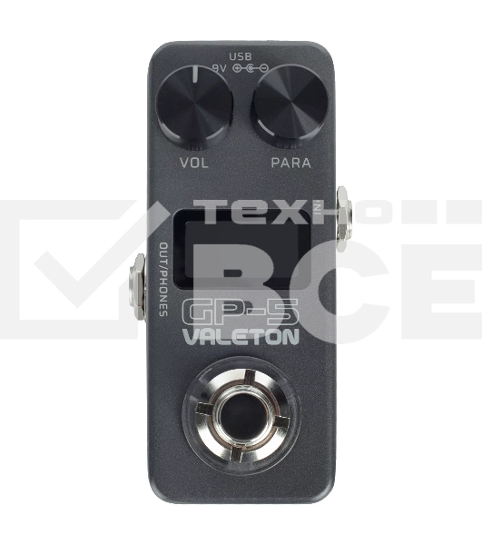 Компактный процессор эффектов Valeton GP-5 100+ эффектов, до 9 эффектов одновременно, поддержка IR импульсов гитарных кабинетов, возможность подключения к приложению на смартфоне, USB выход для подключения к ПК, поддержка Bluetooth для подключения внеш