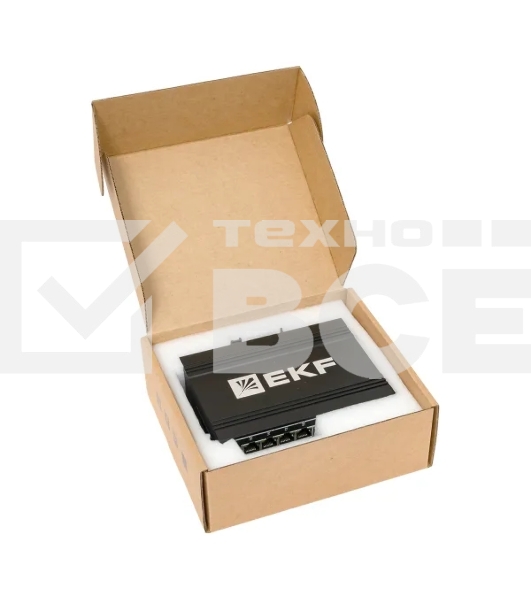 Коммутатор неуправляемый промышленный U-16T 16 портов 10/100Base-T(X) RJ45 монтаж на DIN-рейку TSX EKF TSX-U-16T