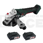 Угловая шлифовальная машина бесщеточная (болгарка) аккумуляторная KLPRO KLAT18B-20 (18В, Li-ion-2шт, 2.0Ач, 115мм, М14, 8500 об/мин З/У,сумка), фото 1