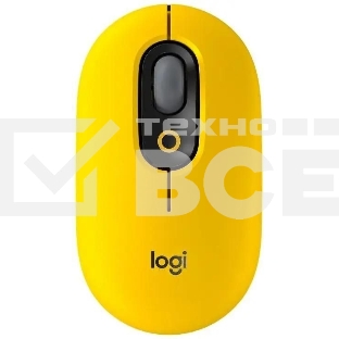 Мышь беспроводная Logitech POP Mouse желтый, 4000 dpi, Bluetooth, кнопки - 4