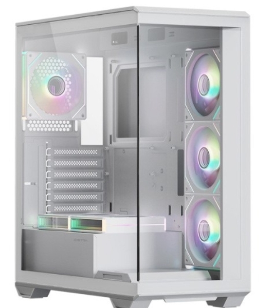 Корпус ATX Xastra Q600 6ARGB-C10-UC White без БП, боковая панель из закалённого стекла, USB 3, USB Type-C