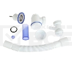 Сифон МИНИ ЭЛИТ для раковин 1'1/2 х 40/50 мм с нержавеющей чашкой 63 мм с отводом для стиральной или посудомоечной машины и c гофротрубой L800 мм, фото5