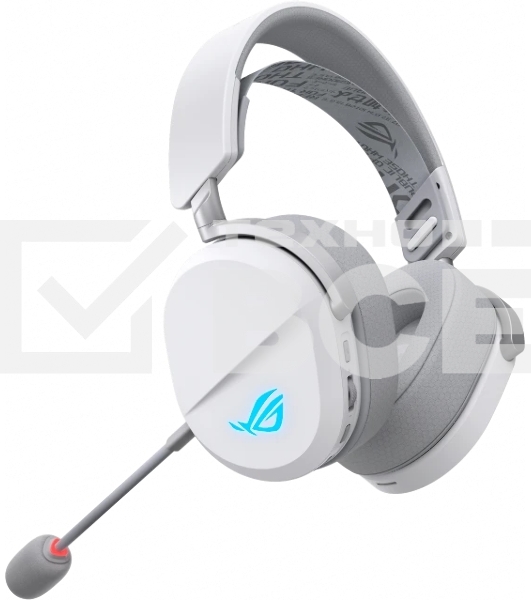 Гарнитура ASUS ROG Pelta белый, беспроводная + проводная, радиоканал, до 90 ч, подсветка, совместимость с PS5