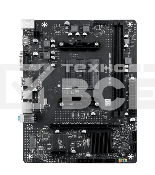 Материнская плата CBR B450M Challenger, AM4, AMD B450, 2xDDR4, 4xSATA, 1xM.2, 1xPCIe 3.0 x16, 1xPCIe x1, 1xHDMI, 1xVGA, 1x1Gb LAN, 2xUSB 2.0, 2xUSB 3.2 Gen 1, 3x3.5 мм, 7.1, mATX