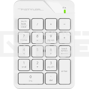 Числовой блок A4Tech FGK21C беспроводной, USB, Радиоканал, белый