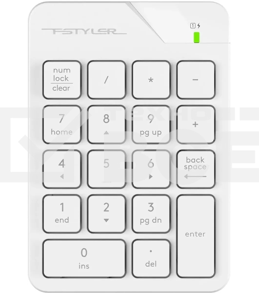 Числовой блок A4Tech FGK21C беспроводной, USB, Радиоканал, белый