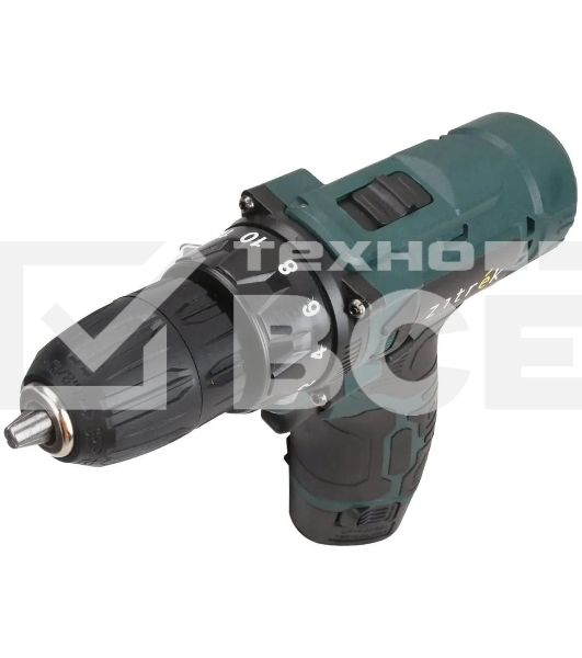 Дрель-шуруповерт Zitrek Green 12V Plus 085-1014, Аккумуляторная, 12В, 2 АКБ