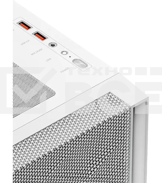 Компьютерный корпус PCCooler C3D510 WH ARGb, Tempered Glass Full Tower, White, TG, 0.7 SPCC, 3x120мм ARGb E-ATX, ATX, mATX, mITX 170/390/410мм 2x2.5