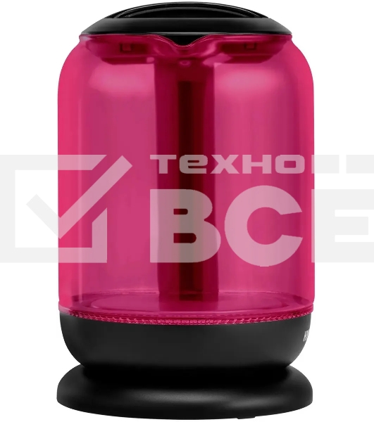 Чайник электрический Hyundai HYK-G4808 1.8л. 2200Вт малиновый/черный (корпус: стекло)