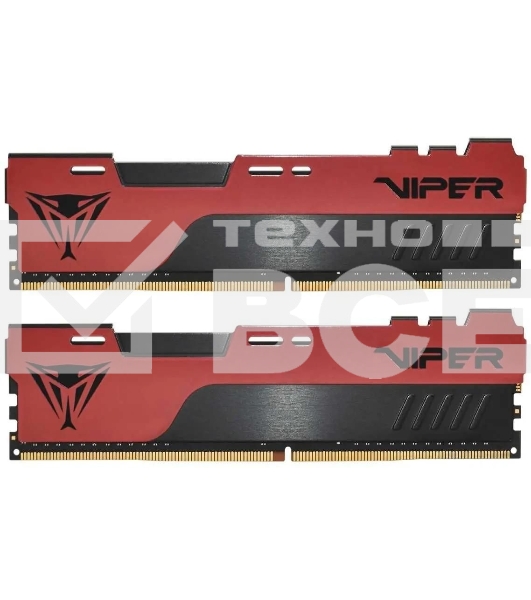 Оперативная память Patriot Viper Elite II, DDR4, 32GB (2x16 GB), 3200 MHz, CL18, DIMM, радиатор, красный, черный