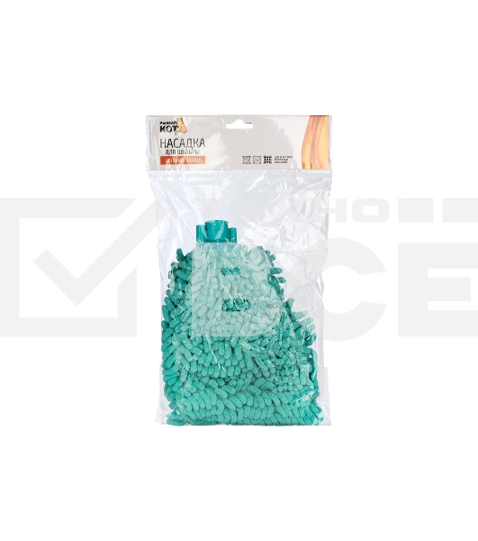 Насадка для швабры РЫЖИЙ КОТ цельная Лапша микрофибра 28 см (310492)