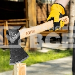 Топор Denzel 1000 г, кованый, буковое топорище, фото5