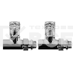 Набор дизайн-вентилей, PIANO, прямой (хром) 1/2