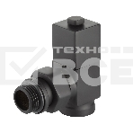 Набор дизайн-вентилей CUBE, угловой черный 1/2