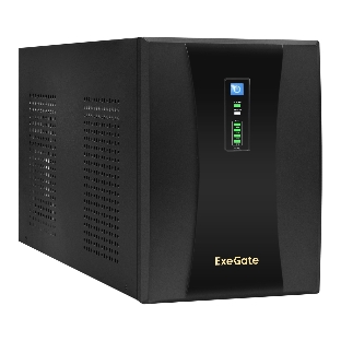 Источник бесперебойного питания ExeGate EX292615RUS SpecialPro UNB-3000.LED.AVR.2SH.4C13.RJ.USB 3000VA/1800W,LED, AVR,2*Schuko+4*C13,RJ45/11,USB, металлический корпус, черный