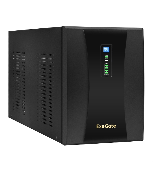 Источник бесперебойного питания ExeGate EX292615RUS SpecialPro UNB-3000.LED.AVR.2SH.4C13.RJ.USB 3000VA/1800W,LED, AVR,2*Schuko+4*C13,RJ45/11,USB, металлический корпус, черный