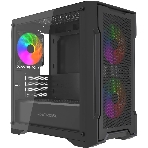 Компьютерный корпус Powercase Mistral Micro X3B ARGb, Tempered Glass, 3x 120мм ARGb PWM Fan, черный, mATX (CMMXB-A3), фото 1