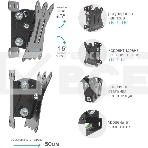 Кронштейн для телевизора Kromax CASPER-101 черный, 10'-32' макс. 25 кг, настенный, наклон, фото8
