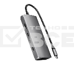 USB-концентратор Satechi USB-C Multiport Adapter 8K With Ethernet V3 (5xUSB Type-C, HDMI, RJ-45, SD), Серый космос Док-станция ST-P8KEM, фото 1