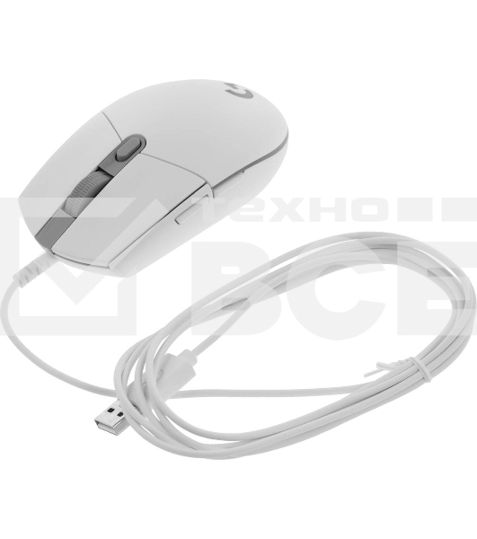 Мышь проводная Logitech G102 LIGHTSYNC белый, 8000 dpi, USB, кнопки - 6