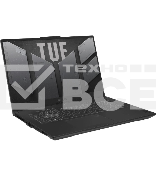 Ноутбук ASUS TUF Gaming A17 FA707NUQ-HX040/17.3'/IPS/AMD Ryzen 7 170/16Gb/1024Gb SSD/NVIDIA GeForce RTX 4050 6GB/noOS/серый/2.6kg