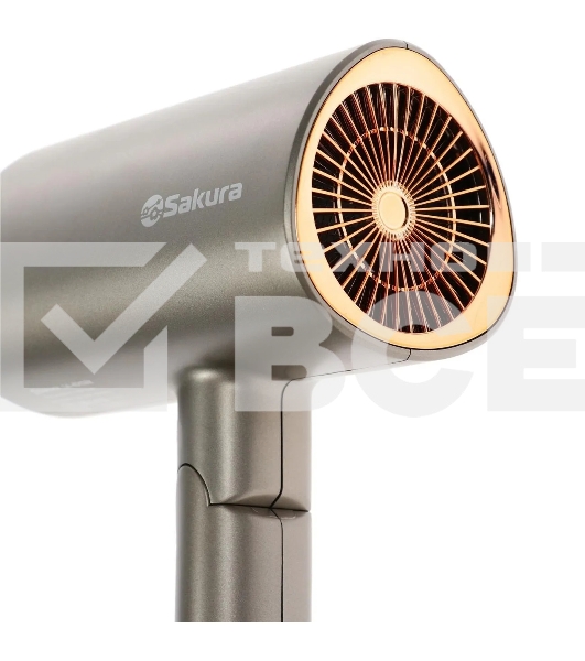 Фен SAKURA SA-4043BR коричневый, 2000 Вт, компактный