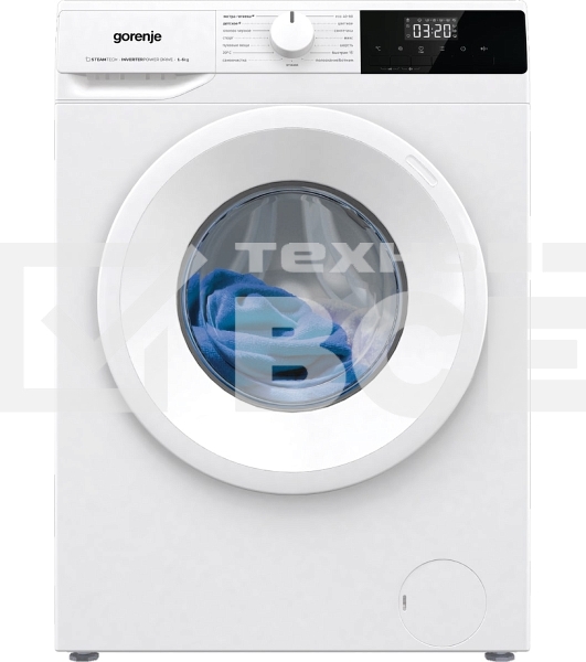 Стиральная машина Gorenje W2NHPI62SCSIRV 20010441 белый, загрузка фронтальная с баком 6 кг, 1200 об/мин., класс: А