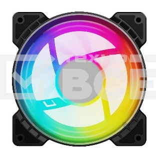 Вентилятор Powercase (M6-12-LED) 5 color LED 120 x 120 x 25 мм (100шт./кор, Molex, 1100±10% об/мин) Bulk M6-12-LED