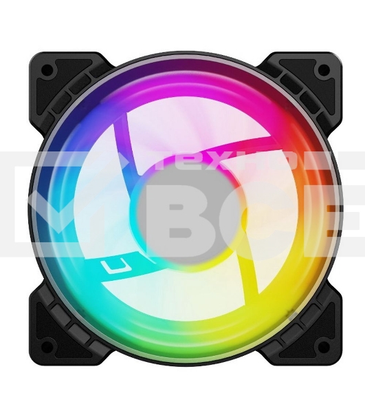 Вентилятор Powercase (M6-12-LED) 5 color LED 120 x 120 x 25 мм (100шт./кор, Molex, 1100±10% об/мин) Bulk M6-12-LED