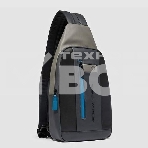 Рюкзак слинг мужской Piquadro Urban CA6540UB00/NGR, кожа, черный/серый, фото9