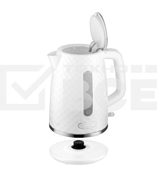Чайник электрический BRAYER BR6104WH, белый, 1.7л, 2200 Вт