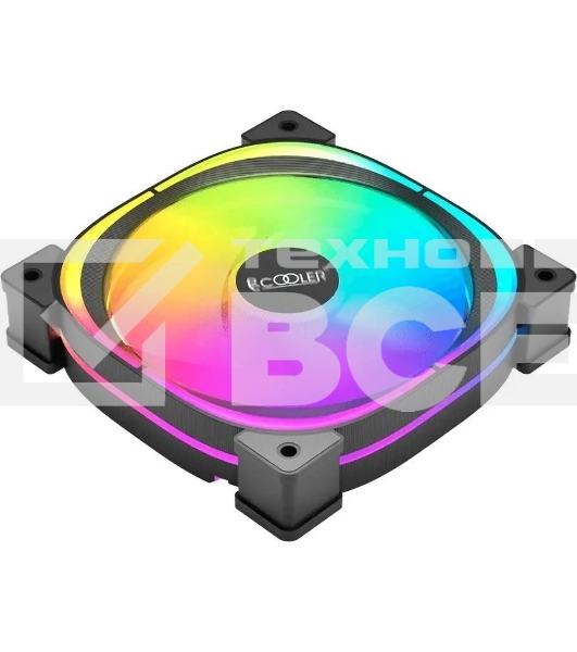 Вентилятор для корпуса PCCooler EF120 ARGB черный, 120 мм, 1500 об/мин, 25.7 дБ, 4 pin