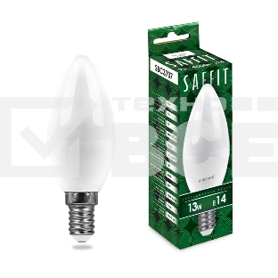 Лампа светодиодная SAFFIT SBC3713 LED 13вт Е14 дневной матовая свеча