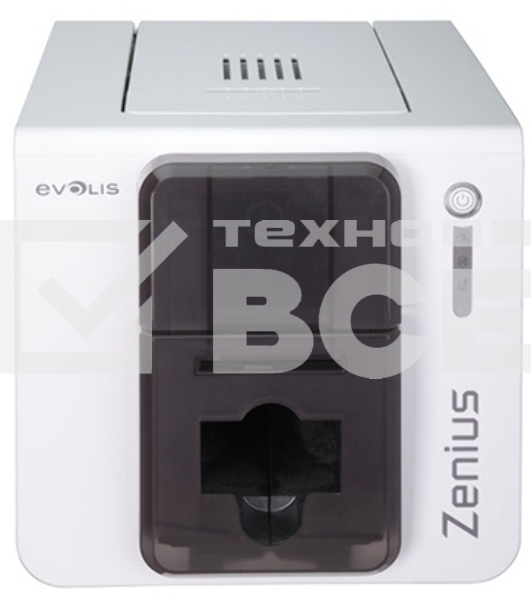 Принтер пластиковых карт сублимационный Evolis Zenius Classic ZN1U0000RS 300 dpi, 150/500 карт/час, USB, белый