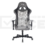 Кресло игровое Zombie VIKING 7 KNIGHT Fabric серый Loft ромбик текстиль/эко.кожа с подголов. крестовина металл, фото22