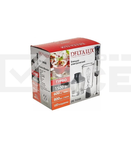Блендер погружной DELTA LUX DE-7006B черный
