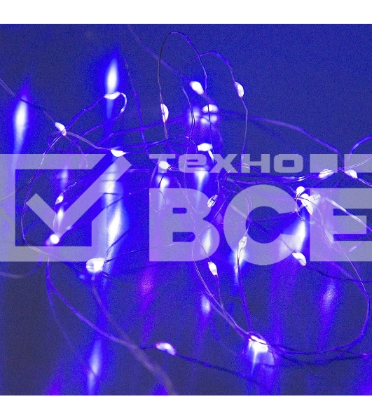 Гирлянда светод. Funray Нить, SE-STRING-10100P, 10м, 100 LED, фиолетовый, серебр. шнур 1,5м,