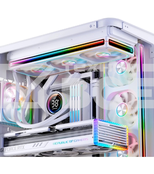 Вентилятор для корпуса JONSBO ZA-120WR Reverse (120x120x28мм, 4-pin PWM, ARGb, 62.4CFM, 37.3dBA, 2400RPM, белый)