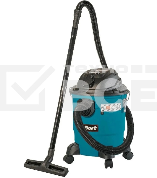 Строительный пылесос Bort BSS-1220-P 1200Вт (уборка: сухая/влажная) синий