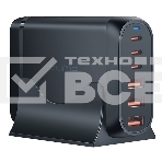 Сетевое зарядное устройство Qumo Energy Charger GaN PD 120 Вт, 3 USB-A + 3 USB Type-C,(0120), черный, фото 1