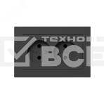 Розетка 2-м СП Эпика 16А без заземл. без защ. шторок с рамкой механизм черный EKF UP1-SOB-200, фото4