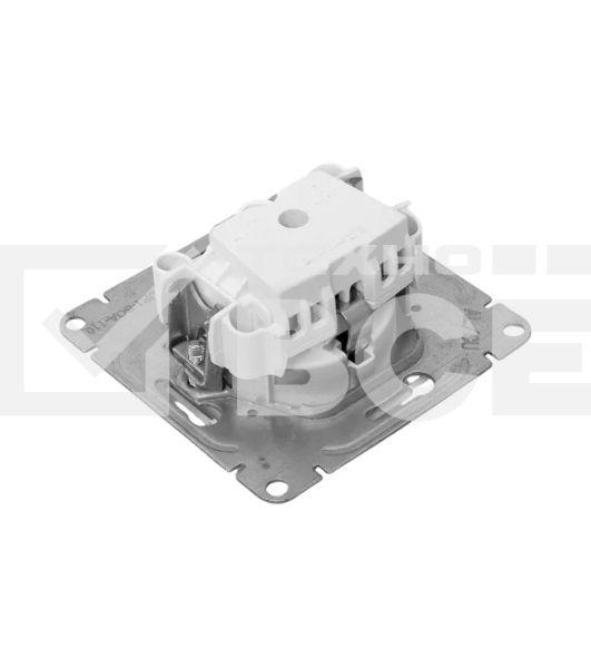 Механизм розетки EKF UP1-SOA-110 16А, с заземлением, без шторок, алюминий Эпика