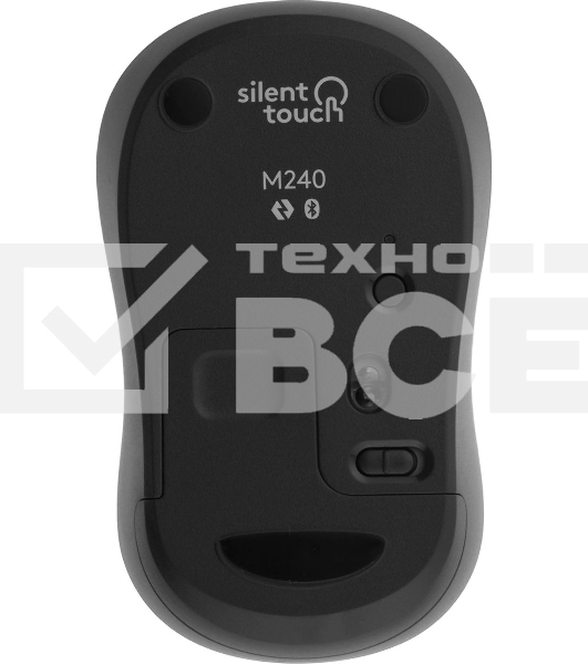 Мышь беспроводная Logitech M240 SILENT графитовый, 4000 dpi, Bluetooth, кнопки - 3