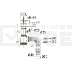 Сифон МИНИ ЭЛИТ для раковин 1'1/2 х 40/50 мм с нержавеющей чашкой 63 мм с отводом для стиральной или посудомоечной машины и c гофротрубой L800 мм, фото6