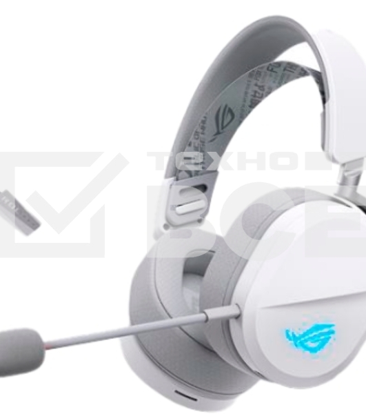 Гарнитура ASUS ROG Pelta белый, беспроводная + проводная, радиоканал, до 90 ч, подсветка, совместимость с PS5