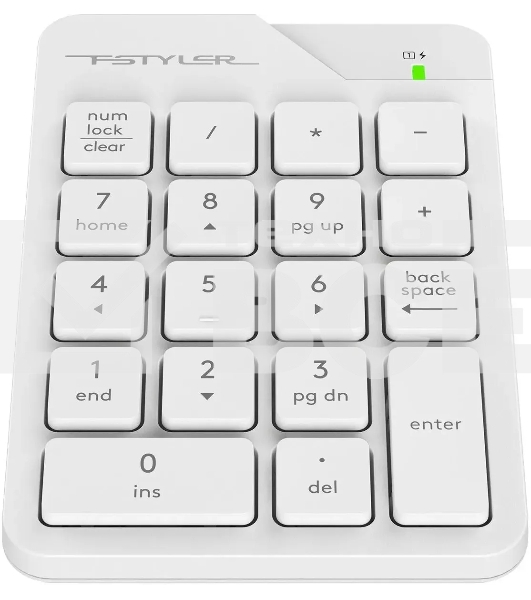 Числовой блок A4Tech FGK21C беспроводной, USB, Радиоканал, белый