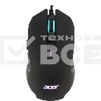 Мышь проводная Acer OMW160 черный, 6400 dpi, USB, кнопки - 8, фото 1