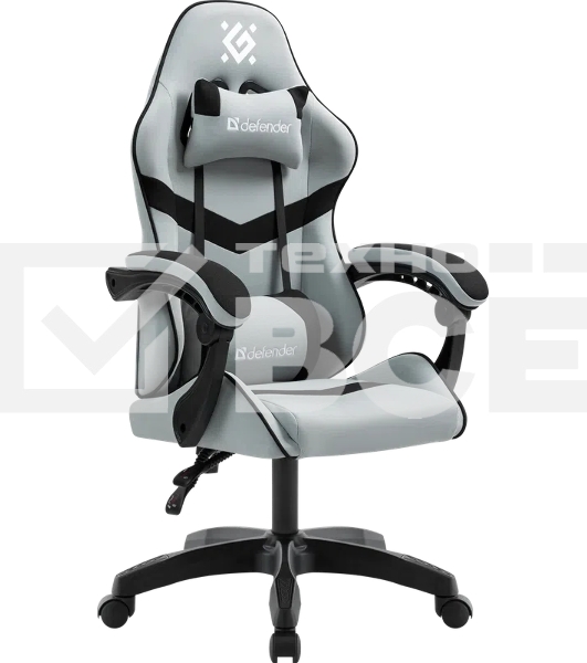 Кресло игровое Defender Savage серый/черн, класс 2, ткань